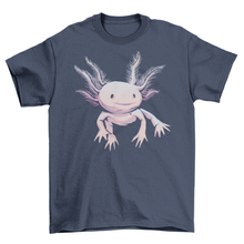 Load image into Gallery viewer, Axolotl Shirt Realistic axolotl animal t-shirt Turquoise Theseus
