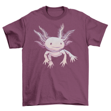 Load image into Gallery viewer, Axolotl Shirt Realistic axolotl animal t-shirt Turquoise Theseus
