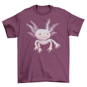Axolotl Shirt Realistic axolotl animal t-shirt Turquoise Theseus